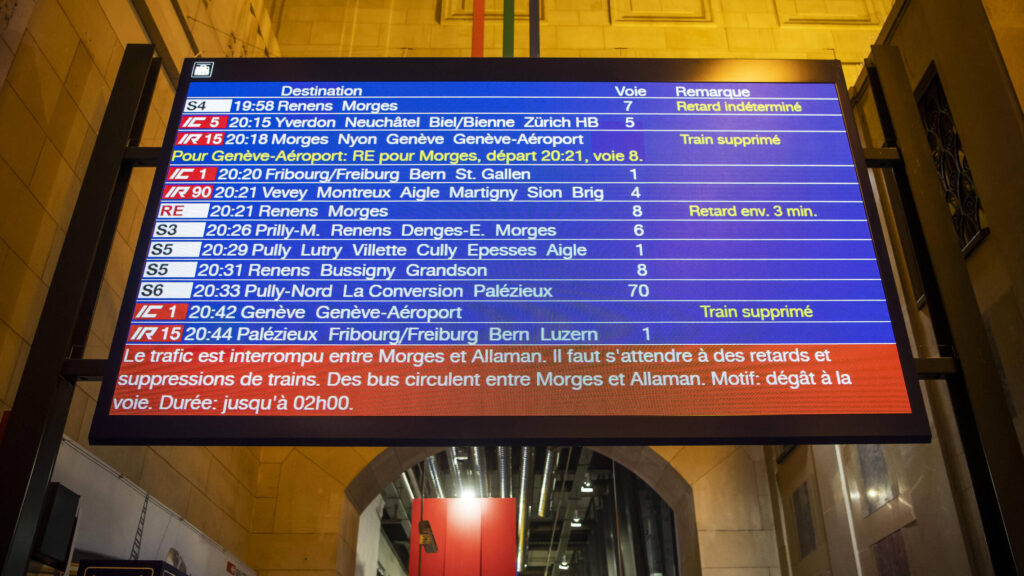 interruption du trafic ferroviaire entre lausanne et brig jusqu'à 10h30